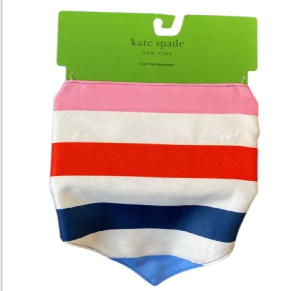 Kate Spade Adventure stripe pet bandana NEW size Small medium